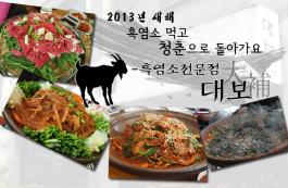 2013년 새해~~ 흑염소 먹고 청춘으로 돌아가요.
